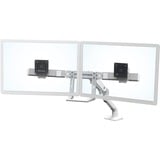 Ergotron HX Desk Dual, Support de moniteur Blanc