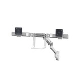 Ergotron HX Wall Dual Monitor Arm, Support mural Blanc, 7,9 kg, 81,3 cm (32"), 75 x 75 mm, 400 x 400 mm, Blanc