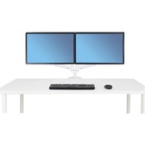 Ergotron LX Dual Side-by-Side Arm, Support de moniteur Blanc, 18,1 kg, 68,6 cm (27"), 75 x 75 mm, 100 x 100 mm, Réglage de la hauteur, Blanc