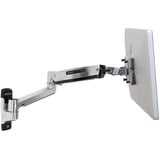 Ergotron LX HD Sit-Stand Wall Mount, Support mural Aluminium, 13,6 kg, 116,8 cm (46"), 75 x 75 mm, 400 x 400 mm, Argent