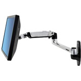 Ergotron LX Wall Mount LCD Monitor Arm, Support mural Argent