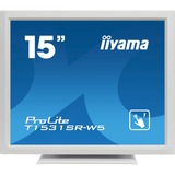 iiyama ProLite T1531SR-W5 15" Touchscreen-Moniteur  Blanc, 38,1 cm (15"), 1024 x 768 pixels, LED, 8 ms, Blanc
