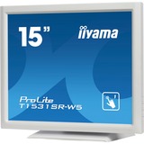 iiyama ProLite T1531SR-W5 15" Touchscreen-Moniteur  Blanc, 38,1 cm (15"), 1024 x 768 pixels, LED, 8 ms, Blanc
