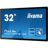 iiyama ProLite TF3215MC-B1AG, Affichage public Noir, 81,3 cm (32"), 1920 x 1080 pixels, Full HD, LED, 8 ms, Noir
