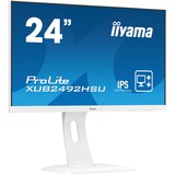 iiyama ProLite XUB2492HSU-W1 LED display 60,5 cm (23.8") 1920 x 1080 pixels Full HD Blanc, Moniteur LED Blanc, 60,5 cm (23.8"), 1920 x 1080 pixels, Full HD, LED, 5 ms, Blanc