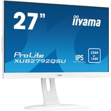 iiyama ProLite XUB2792QSU-W1 LED display 68,6 cm (27") 2560 x 1440 pixels Quad HD Blanc, Moniteur LED Blanc, 68,6 cm (27"), 2560 x 1440 pixels, Quad HD, LED, 5 ms, Blanc