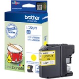 Brother Cartouche d'encre jaune LC-22UY originale Jaune