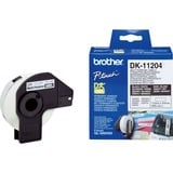 Brother DK-11204 - Rouleau d'étiquettes original – Noir sur blanc, 17 x 54 mm, Ruban 17 x 54 mm, Noir sur blanc, 400 pièce(s), DK, Blanc, Thermique directe, Chine