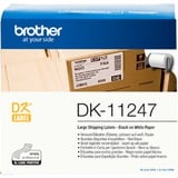 Brother DK-11247 Rouleau original, Étiquette Noir sur blanc, 180 pièce(s), DK, Noir, Blanc, Thermique directe, Chine