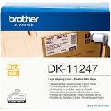 Brother DK-11247 ruban d'étiquette Noir sur blanc Noir sur blanc, 180 pièce(s), DK, Noir, Blanc, Thermique directe, Brother