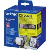 Brother DK-22606 - Ruban film continu original – Noir sur jaune, 62 mm de large 62 mm de large, Noir sur jaune, DK, Noir, Jaune, Thermique directe, Chine, 5 année(s)