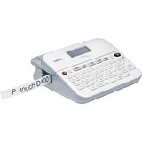 Brother PT-D400VP imprimante pour étiquettes Transfert thermique 180 x 180 DPI TZe, Étiqueteuse TZe, Transfert thermique, 180 x 180 DPI, 20 mm/sec, AA, Gris, Blanc