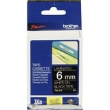 Brother Ruban pour étiqueteuse 6mm Blanc sur noir, TZe, Gris, Transfert thermique, Brother, PT-1280HK, PT-1280SN, PT-1280KT, PT-D200HK, PT-1100SN, PT-1100KT, PT-2100VP, PT-2730, PT-7600,...