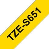 Brother TZE-S651 ruban d'étiquette TZ Jaune, TZ, Philippines, 5 année(s), 8 m, 29 mm, 67 mm