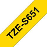 Brother TZeS651 ruban d'étiquette TZ Jaune, TZ, 8 m, 1 pièce(s), Ampoule, 2,4 cm