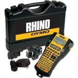 Dymo RHINO 5200 Étiqueteuse avec Mallette de transport | Étiqueteuse portable de qualité industrielle destinée aux professionnels de la basse tensionde l’électricité et de la MRO Noir/Jaune, ABC, Transfert thermique, 180 x 180 DPI, Noir, Jaune