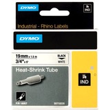 Dymo Rhino Industrielles étiquettes pour gaine thermo-rétractable | 19 mm x 1,5 m | impression en noir sur fond blanc | autocollantes, Étiquette à gaine thermorétractable 5 m | impression en noir sur fond blanc | autocollantes, D1, Belgique, 1,5 m, 1 pièce(s), 34 mm, 87 mm