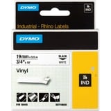 Dymo Rhino Étiquettes en vinyle industrielles | 19 mm x 5,5 m | autocollantes impression en noir sur fond blanc | pour étiqueteuses Rhino et LabelManager, Ruban 5 m | autocollantes impression en noir sur fond blanc | pour étiqueteuses Rhino et LabelManager, D1, Blanc, Vinyl, Belgique, 5,5 m, 1 pièce(s)