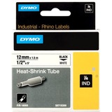 Dymo Rhino gaines thermorétractables industrielles | 12 mm x 1,5 m | Impression en noir sur fond blanc | pour étiqueteuses Rhino, Étiquette à gaine thermorétractable 5 m | Impression en noir sur fond blanc | pour étiqueteuses Rhino, D1, Belgique, 1,5 m, 1 pièce(s), 34 mm, 85 mm
