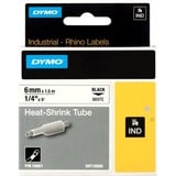 Dymo Rhino gaines thermorétractables industrielles | 6 mm x 1,5 m | Impression en noir sur fond blanc | pour étiqueteuses Rhino, Étiquette à gaine thermorétractable 5 m | Impression en noir sur fond blanc | pour étiqueteuses Rhino, D1, Belgique, 1,5 m, 1 pièce(s), 34 mm, 87 mm