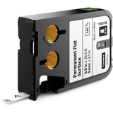Dymo Étiquettes permanentes pour surface planes, Ruban Noir sur blanc, Noir, Transfert thermique, Polyester, Belgique, -40 - 60 °C