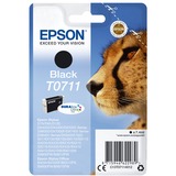 Epson Cheetah Singlepack Black T0711 DURABrite Ultra Ink, Encre Rendement standard, Noir, Encre à pigments, 7,4 ml, 1 pièce(s)
