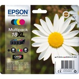 Epson Daisy Multipack "Pâquerette" 18XL - Encre Claria Home N,C,M,J C,M,J, Rendement élevé (XL), 11,5 ml, 6,6 ml, 470 pages, 1 pièce(s), Multi pack