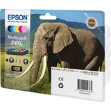 Epson Elephant Multipack 6-colours 24XL Claria Photo HD Ink, Encre Rendement élevé (XL), 10 ml, 8,7 ml, 6 pièce(s), Multi pack