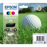 Epson Golf ball Encre DURABrite Ultra multipack 4 couleurs Balle de golf 34 Rendement standard, Noir, Cyan, Magenta, Jaune, Encre à pigments, 6,1 ml, 4,2 ml, 1 pièce(s)