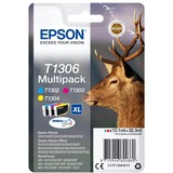 Epson Stag Multipack "Cerf" (T1306) - Encre DURABrite Ultra C, M, J (XL) M, J (XL), Rendement élevé (XL), Encre à pigments, 10,1 ml, 1 pièce(s), Multi pack