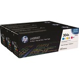 HP 304A Pack de 3 Toners Cyan/Magenta/Jaune Authentiques CF372AM