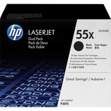 HP 55X, Toner CE255XD, Noir, 2-pack