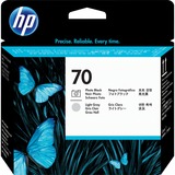HP 70 tête d'impression DesignJet noir photo et gris clair HP DesignJet Z2100, Z3100 and Z3200 Photo Printer series, Jet d'encre, Photo noire, Gris clair, C9407A, Singapour, 143 mm