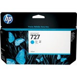 HP 727 cartouche d'encre DesignJet cyan, 130 ml 130 ml, Rendement standard, Encre à colorant, Encre à colorant, 130 ml, 1 pièce(s), Paquet unique