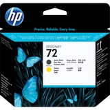 HP N° 72 tête d'impression Matte C9384A noir et jaune HP Designjet T610, T620, T770, T1100, T1200, HP Designjet T1200 HD, HP Designjet T2300 eMFP, HP..., Jet d'encre, Noir mat, Jaune, C9384A, 28 mm, 143 mm