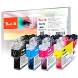 Peach 320485 cartouche d'encre 4 pièce(s) Compatible Rendement élevé (XL) Noir, Cyan, Magenta, Jaune Rendement élevé (XL), 11 ml, 7 ml, 500 pages, 4 pièce(s), Multi pack