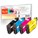 Peach PI200-551 cartouche d'encre 4 pièce(s) Compatible Rendement standard Noir, Cyan, Magenta, Jaune Rendement standard, 6,8 ml, 4,9 ml, 385 pages, 4 pièce(s), Multi pack