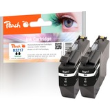 Peach PI500-220 cartouche d'encre 2 pièce(s) Compatible Rendement standard Noir Rendement standard, 13 ml, 550 pages, 2 pièce(s), Emballage double