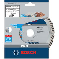 Bosch Disques à tronçonner diamantés Standard for Universal, Disque de coupe Disque de coupe, Brique, Béton, Ciment dur, Calcaire, pierre, 15 cm, Bosch, Moyeu plat, 2,22 cm