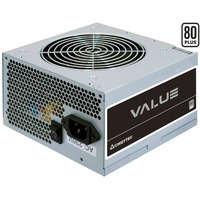 Chieftec Value APB-500B8 unité d'alimentation d'énergie 500 W 20+4 pin ATX ATX Argent alimentation Gris, 500 W, 230 V, 50 Hz, 4 A, Actif, 130 W, En vrac