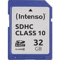 Intenso 32GB SDHC 32 Go Classe 10, Carte mémoire 32 Go, SDHC, Classe 10, 25 Mo/s, Résistant aux chocs, Résistant à une température, Résistant aux rayons X, Noir