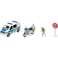 SIKU SUPER VW T6 avec moto de police BMW, Modèle réduit de voiture 