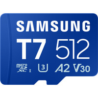 Samsung T7 microSDXC 512 GB, Carte mémoire Bleu