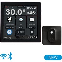 Shelly Wall Display + Shelly BLU H&T, Panneau de contrôle Noir
