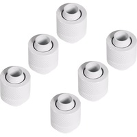 Alphacool Embout vissable Eiszapfen 13/10mm G1/4 - White Sixpack, Connecteur Blanc