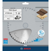 Bosch 2 608 837 699 lame de scie circulaire 18,4 cm 1 pièce(s) Pointe au carbure de tungstène (TCC), Bois dur, Bois tendre, 18,4 cm, 1,6 cm, 1,1 mm, 7900 tr/min