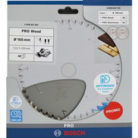 Bosch PRO lame de scie circulaire sans fil pour bois/aluminium 165 mm, pack double 