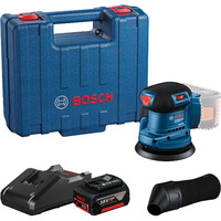 Bosch Ponceuse excentrique sans fil GEX 185-LI Professional, 18 Volts, Ponceuse orbitale Bleu/Noir