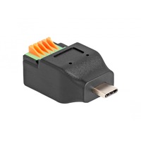 DeLOCK USB Type-C mâle > adaptateur de bornier Noir