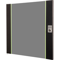 Digitus Porte avant en verre pour armoire murale 19" 12U série Unique, Panneau avant Noir